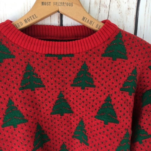 Christmas Tree Sweater 🌲 Crop Sweater Sz S - Picture 1 of 8